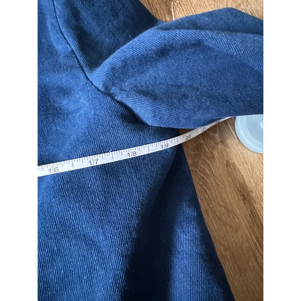 Sezane Will Forever Jacket Indigo Denim Faux Shearling Lined Chore Jacket Size S